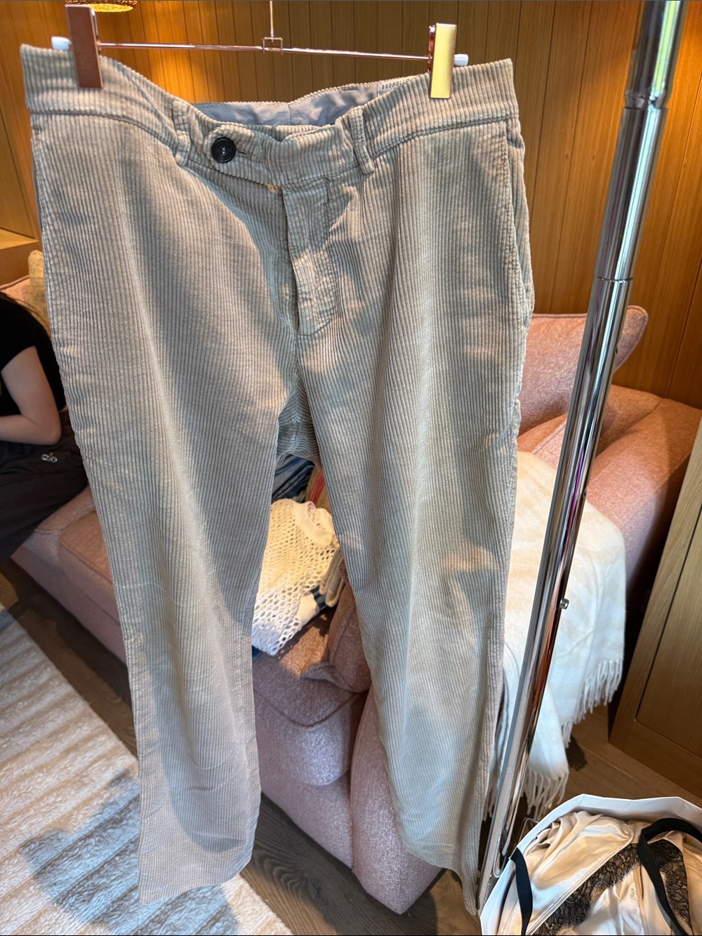 Brunello Cucinelli Light Beige Corduroy Trousers